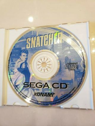 Snatcher Sega Cd Disc Only.  Rare Konami Cyberpunk Adventure