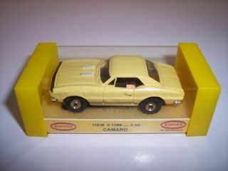 Vintage 1960s Aurora Thunderjet 1388 " Yellow " Chevrolet Camaro T - Jet Ho Slot Car