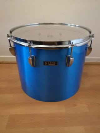 Vintage Tama Royalstar 15 " X 11 Concert Tom In Blue With Zola Coated Interior