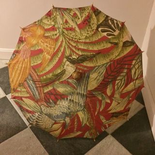 Ladies Small Decorative Parasol Umbrella - Illustrated