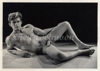Vintage Male Nude - Bruce Of La Brian Idol Reclining In Studio In Stunning Light