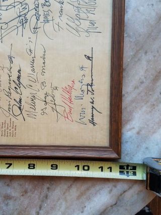 COWBOY ARTISTS of AMERICA Print 1975 Rare 17 Autographs Framed Signed 3