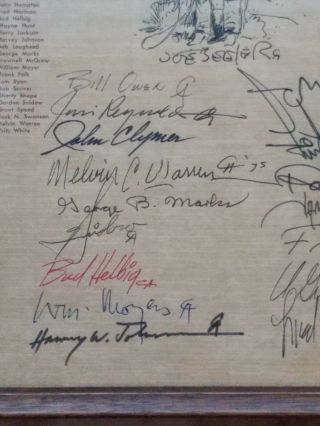COWBOY ARTISTS of AMERICA Print 1975 Rare 17 Autographs Framed Signed 5