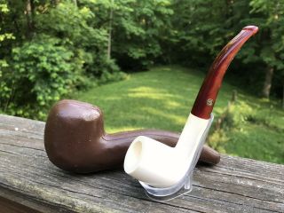 Vintage Cao Meerschaum Estate Tobacco Pipe With Fitted Case Old Stock