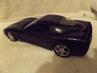 Vintage Diecast - - 2003 Chevy Corvette Coupe - - 1/18 Scale - - 10 " Long - - Ertl - - Black