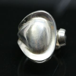 Modernist Open Sterling Silver 925 Ring Size 7