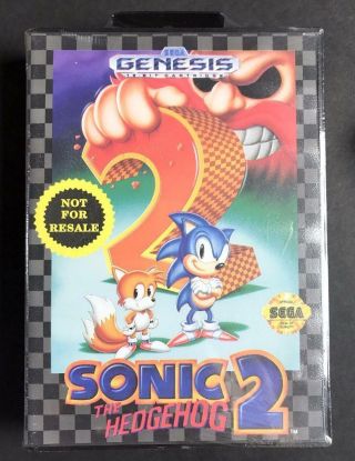 Sonic The Hedgehog 2 (sega Genesis) Not For Resale Edition Rare