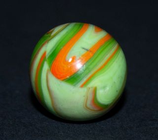 Vintage Marbles Antique Christensen Agate Striped Opaque GOOD 5/8 5