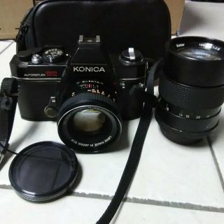 Vintage Konica Autoreflex Tc 35mm Camera With Hexanon Ar 50mm F 1.  7 Lens,  More