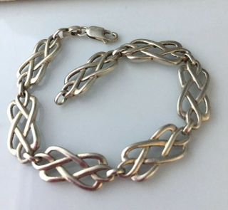 Vintage Jewellery Fabulous Scottish Celtic Sterling Silver Link Bracelet
