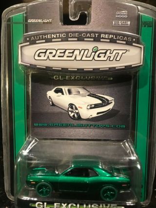Greenlight Rare Gl Exclusives Dodge Challenger Green Machine Plus White Regular