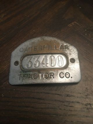 Vintage Caterpillar Tractor Co.  Employees Badge 33400