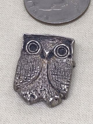 James Avery Retired Rare Sculptured Owl Brooch 33 - 31