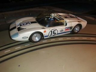 Vintage 1/24 Monogram Ford GT Roadster Slot Car on a Brass Chassis 2