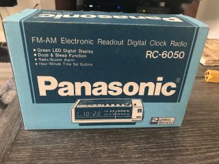 Vintage ‘76panasonic Rc - 6050 Green Led Lo/hi Display Am Fm Alarm Clock Radio