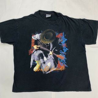 Vintage 89 Stevie Ray Vaughan L 1989 Concert Tour T Shirt Made Usa Black