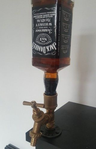 Steampunk Liqour Dispenser Jack Daniels Industrial Pipe Vintage Alcohol Spirits