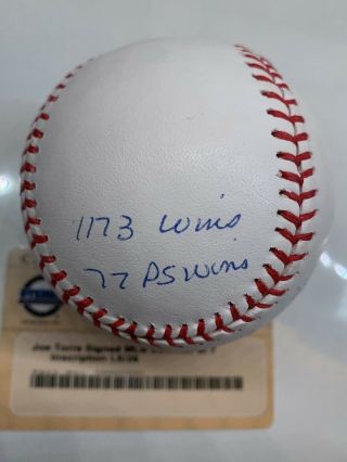 JOE TORRE SIGNED MLB BASEBALL Ltd To 26 STEINER Rare Yankees 7 Inscriptions 5