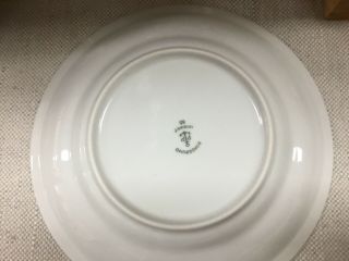 Vintage RARE Porsgrund Farmers Rose China Set 4 Lunch Plates 8.  5 