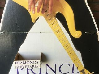 VINTAGE 1992 PRINCE DIAMONDS AND PEARLS PAISLEY PARK LIFE SIZE STANDEE 5 ' 7 