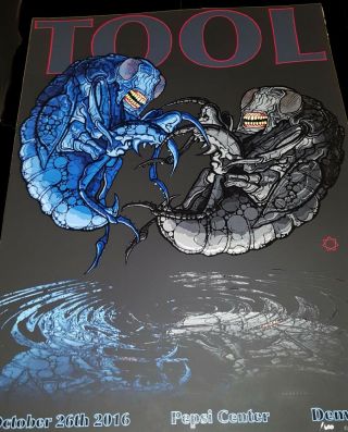 Tool Pepsi Center Denver Oct 26th 2016 Official Poster Hand Numbered Rare