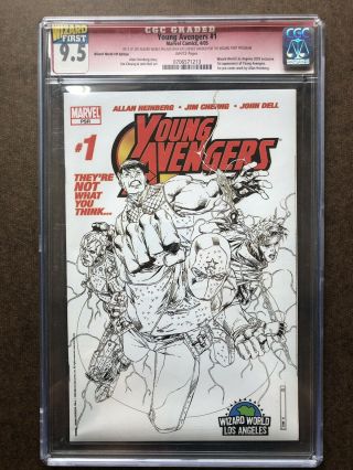 Young Avengers 1 Cgc 9.  5 Rare Wizard Sketch Edition - 1st Kate Bishop Like 9.  8