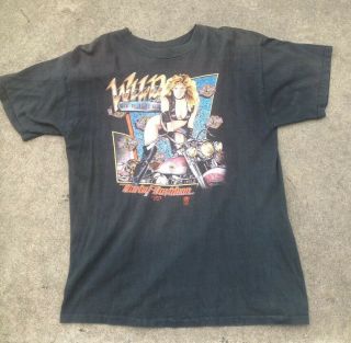 Vintage 1988 Wild Breed 3d Emblem Central Texas Harley Davidson T Shirt Austin M