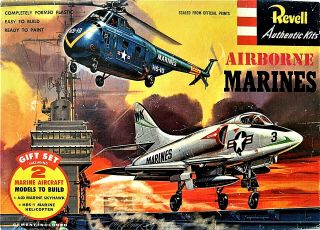 Revell G - 271 - Airborne Marines Gift Set - 1956 - 1st Release - Hard Box - Rare
