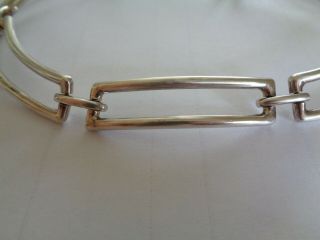 Very Rare Tiffany & Co.  2002 Sterling Rectangular Link Necklace Heavy 117.  5g