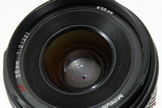 Read Minolta AF 35mm F/2.  0 Rare Lens For Sony A w/Hood From Japan 3485 12