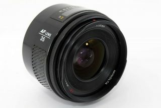 Read Minolta AF 35mm F/2.  0 Rare Lens For Sony A w/Hood From Japan 3485 4