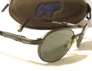 Rare Maui Jim Tiny Bubbles Sunglasses | Slate W/ Grey Polarized Lenses Mj 143 - 14