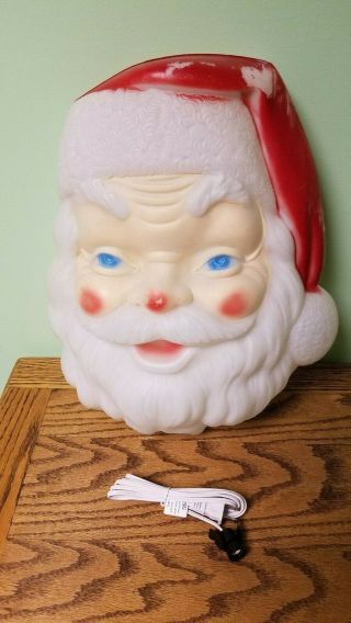 Vintage Santa Face Head Blow Mold 17 Inch Empire Christmas Outdoor Decoration