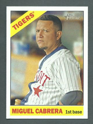 2015 Topps Heritage Miguel Cabrera Throwback Sp Very Rare Ssp 475 Tigers