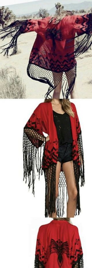 Spell and the gypsy collective RARE Red Opium Kimono 3