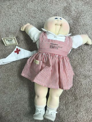 Vintage 1984 Large Cabbage Patch Babyland General Hospital Nurse Doll - Rare