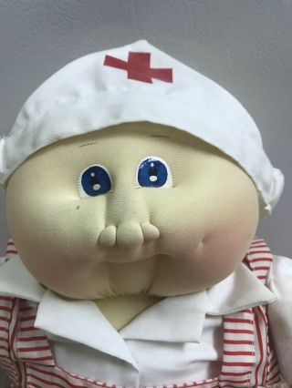Vintage 1984 Large Cabbage Patch Babyland General Hospital Nurse Doll - Rare 8