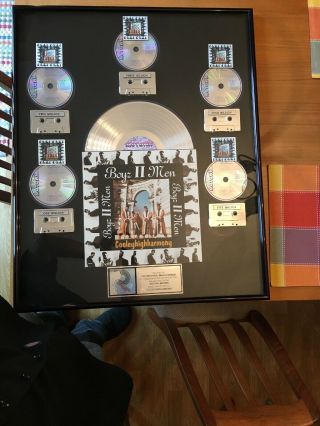 Rare Boyz Ll Men - " Cooleyhighharmony " Riaa Platinum Record Plaque Award.