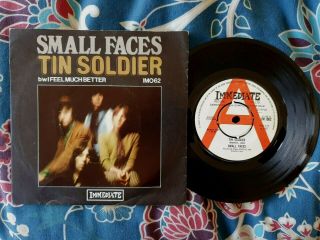 Small Faces - Tin Solder Rare Uk Immediate Demo 45 In P/s Steve Marriott Psych