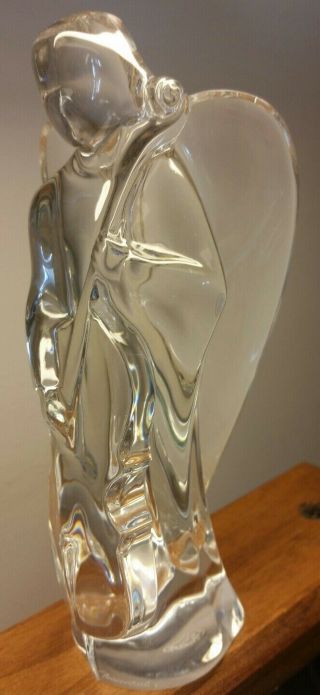 Vintage France Baccarat Crystal Angel With Cello