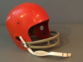 Vintage Orange Riddell " Lmd " Single Bar Facemask Youth Football Helmet Medium
