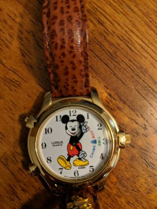 Vintage Collectable Lorus Mickey Mouse Melody Watch With Alarm/chime V69f - 6000