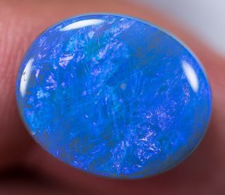 Rare Black Opal Solid Lightning Ridge Gem 7.  50 Ct Australian Opal Ba300119