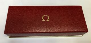 Vintage Red Omega Watch Box Only - For Ladies Leather Strap Watch