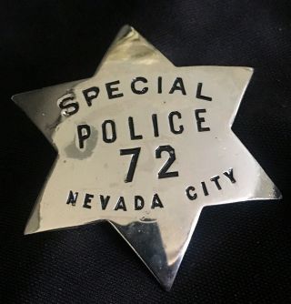 Vintage 1940’s Nevada City,  CA Badge (Hallmarked Patrick & Moise Klinkner) 2