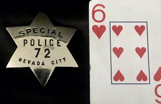 Vintage 1940’s Nevada City,  CA Badge (Hallmarked Patrick & Moise Klinkner) 4