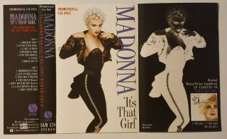 MADONNA ‎It ' s That Girl ULTRA RARE UK Promo Cassette Compilation SAM 379 6