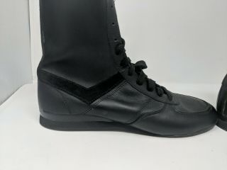 Pony Boxing Black Leather Boots Shoes K.  O.  Mens Size 11 VTG 3