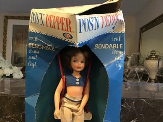 1964 IDEAL VTG POS`N PEPPER DOLL 3 Pc SAILOR SUIT OUTFIT BOX.  RARE 2