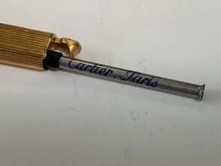 Vintage Les MUST de CARTIER Paris Ballpoint Pen gold Plate 8